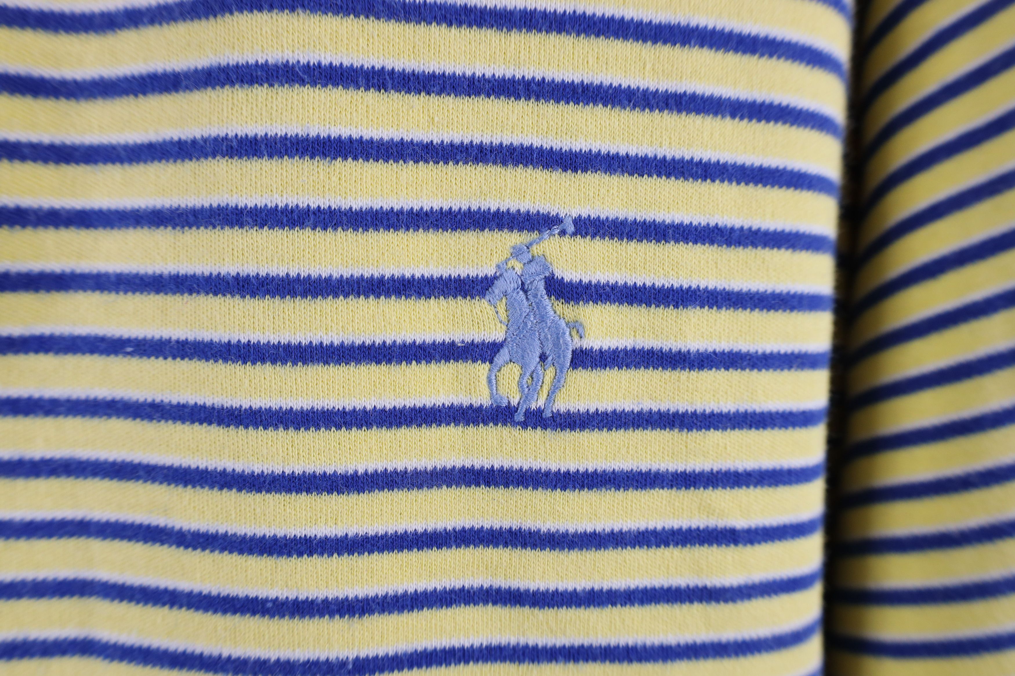 Ralph Lauren × Vintage Vintage 90s Ralph Lauren Touch Striped Collared Golf Polo Size US XXL / EU 58 / 5 - 4 Thumbnail