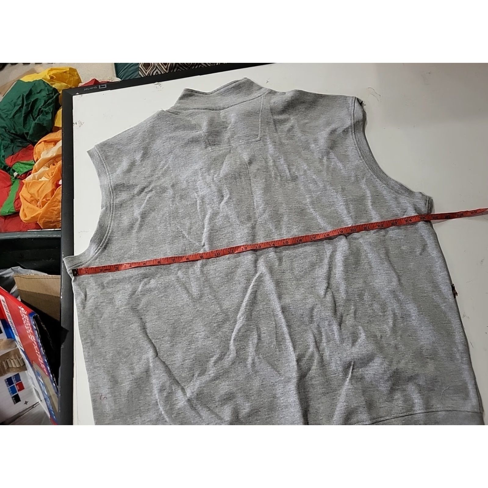 Vintage Heritage Cross Vest Mens 1/4 Zip Cotton Gray XL 50" Chest NWT Size US XL / EU 56 / 4 - 7 Thumbnail