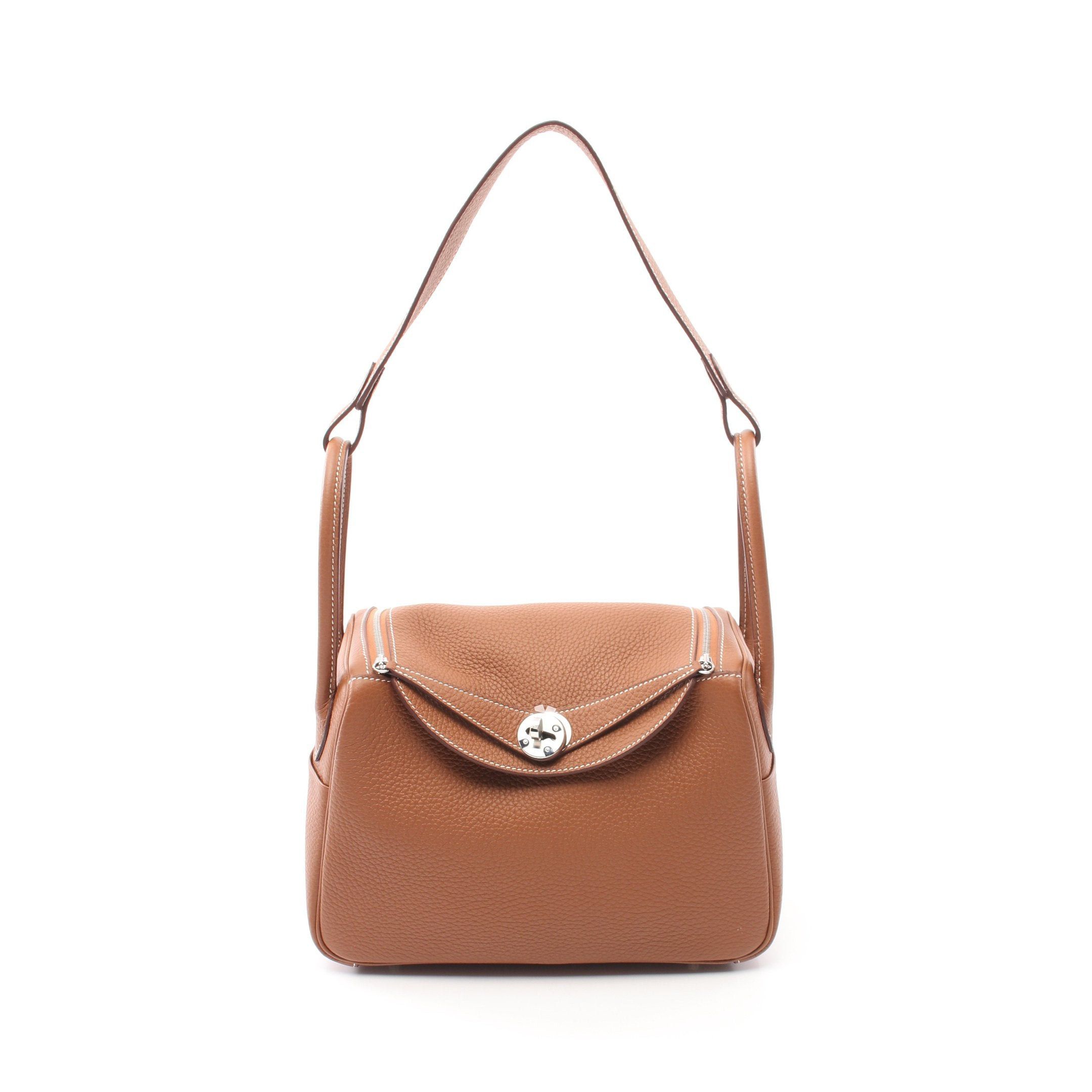 Hermes Hermes Lindy 26 Gold Shoulder Bag Clemence Leather Light Brown Silver Hardware B Stamp Size ONE SIZE - 1 Thumbnail