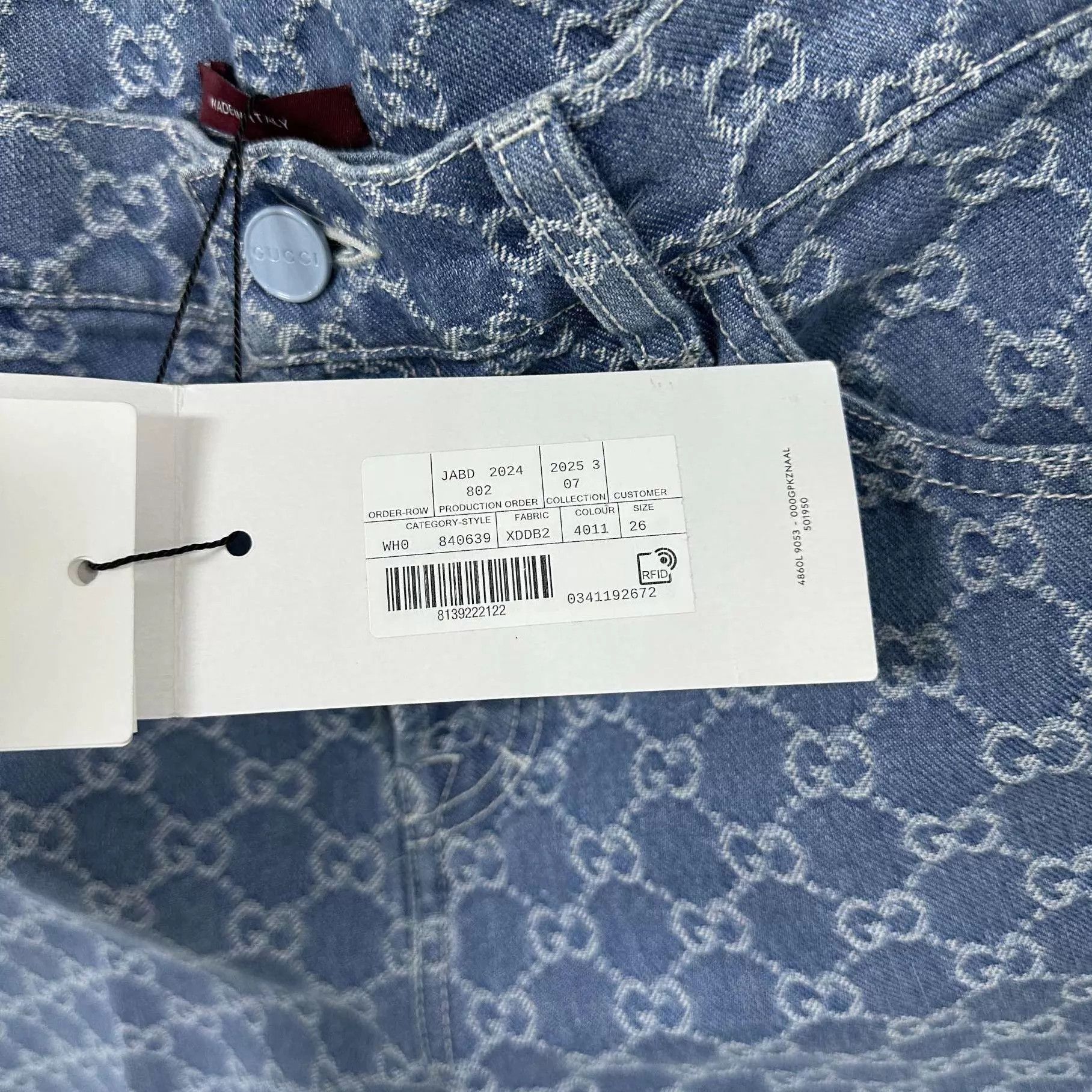 Gucci GUCCI all-over jacquard print women's 26 jeans Size 26" / US 2 / IT 38 - 6 Thumbnail
