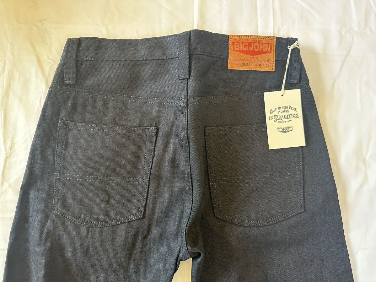 Big John × Japanese Brand Big John M106 Slim Tapered Leg Black Sulfur-Dyed Selvedge Size US 31 - 13 Thumbnail