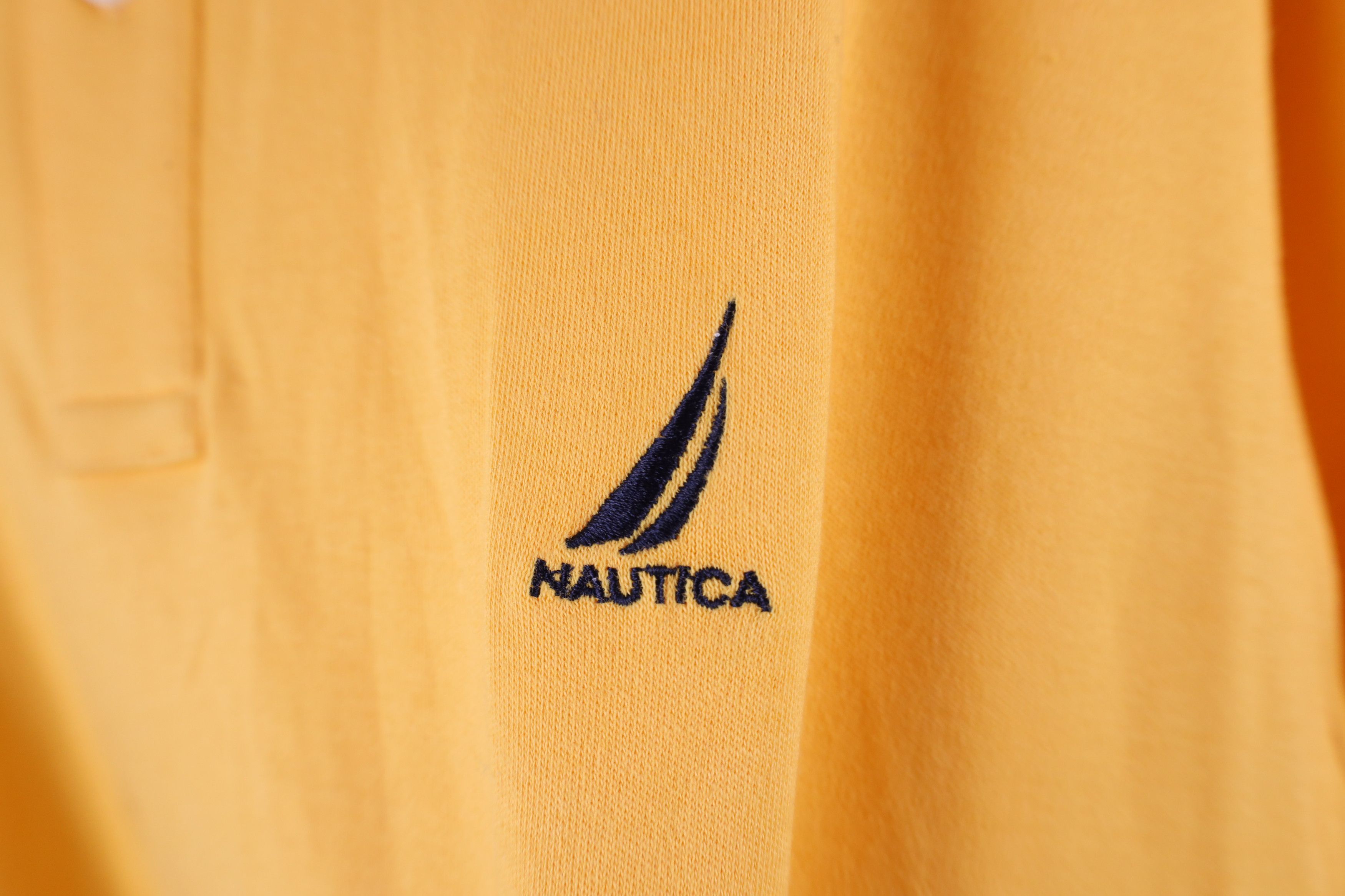 Nautica × Vintage Deadstock Vintage Nautica Sailing Collared Polo Shirt Yellow Size US XL / EU 56 / 4 - 4 Thumbnail