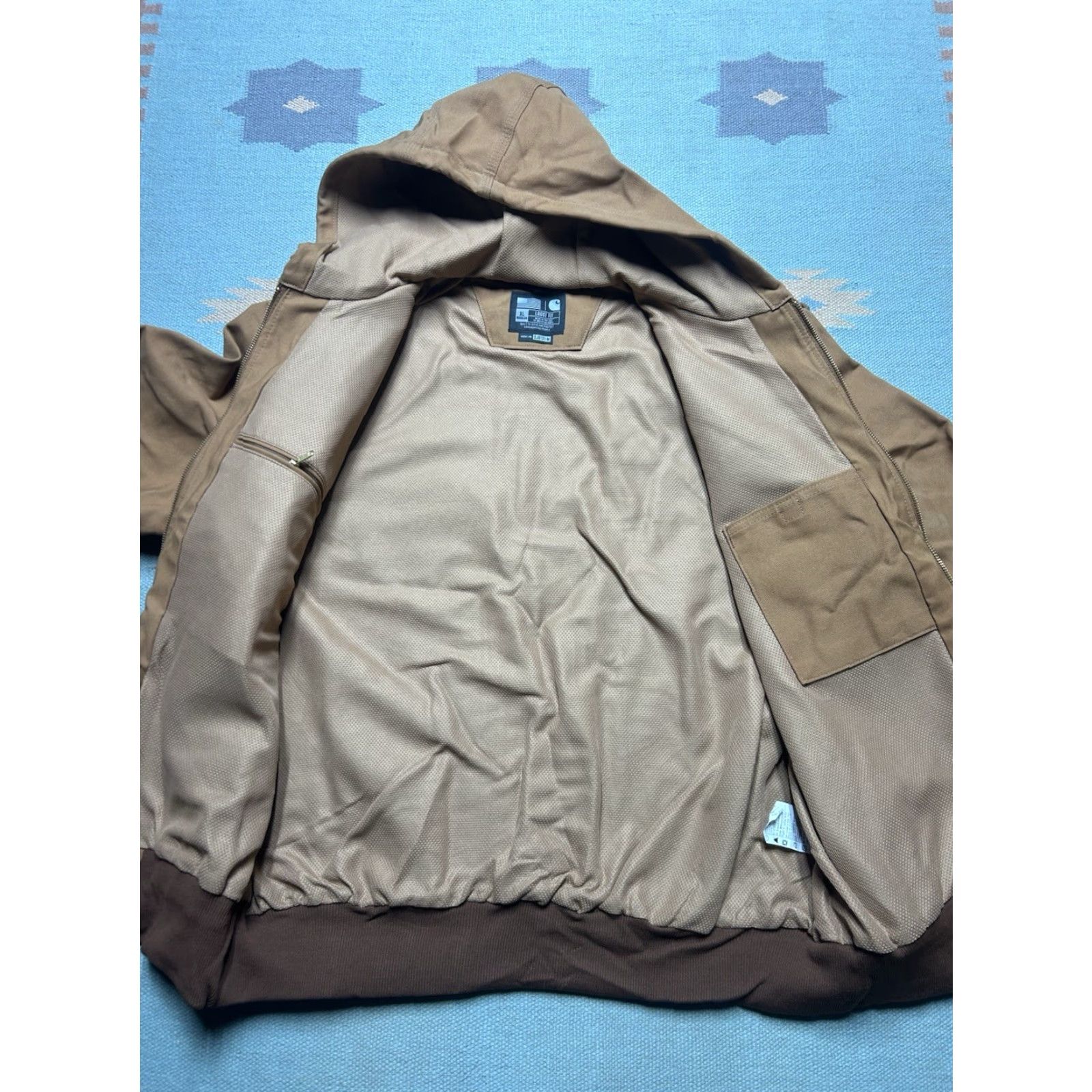Carhartt Carhartt Jacket Duck Canvas Hooded Work J131 BRN Thermal Lined Brown Men’s XL Size US XL / EU 56 / 4 - 4 Thumbnail