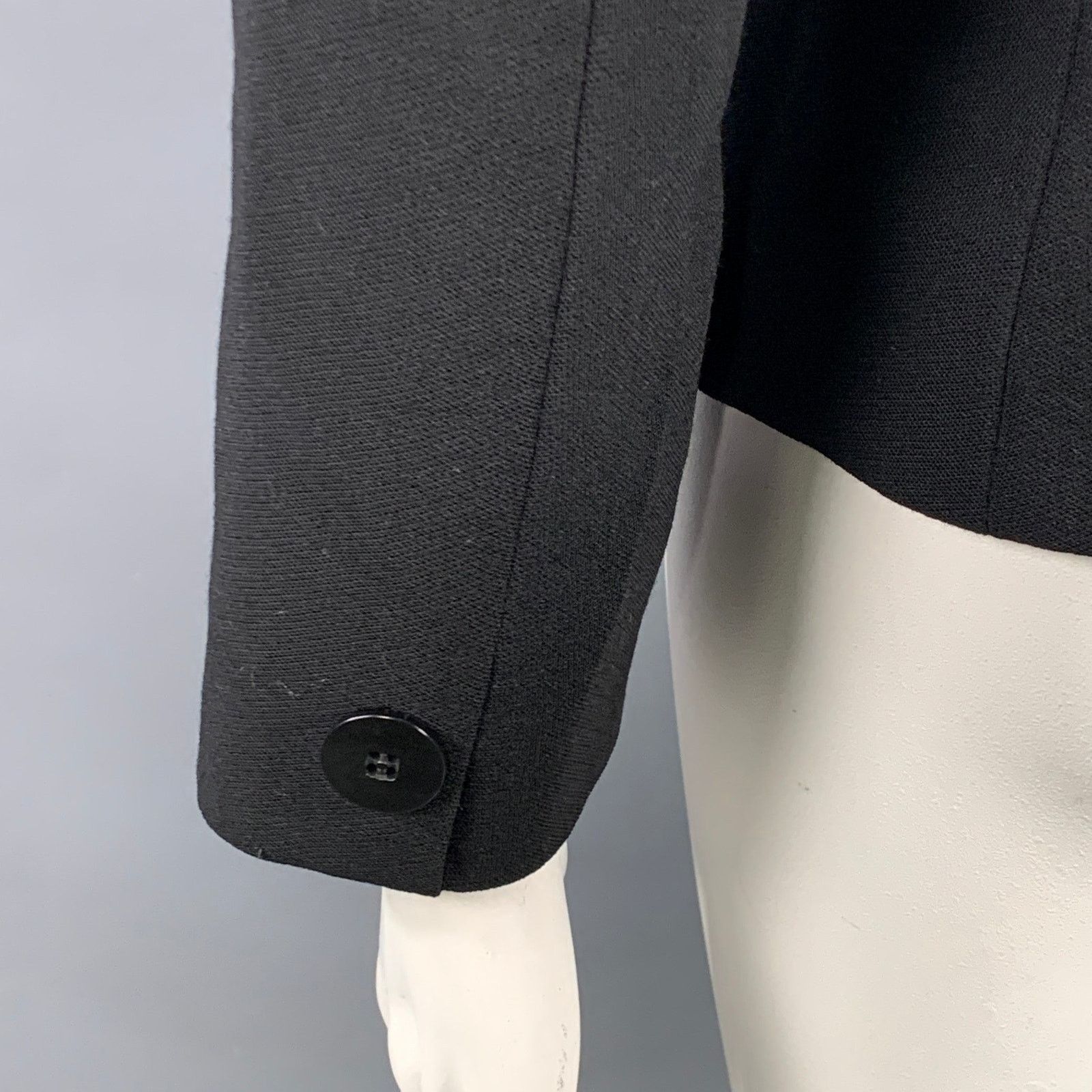 Giorgio Armani Size 14 Black Wool Single Breasted Jacket Blazer Size XL / US 12-14 / IT 48-50 - 5 Thumbnail