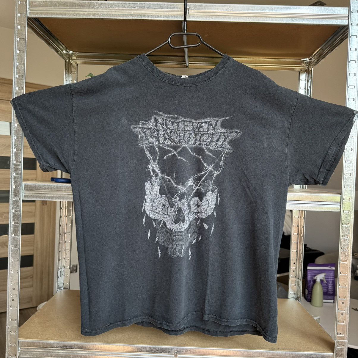 Band Tees × Japanese Brand × Vintage Vintage Not Even Blacklight German Metal Distressed Tshirt Size US XL / EU 56 / 4 - 1 Thumbnail