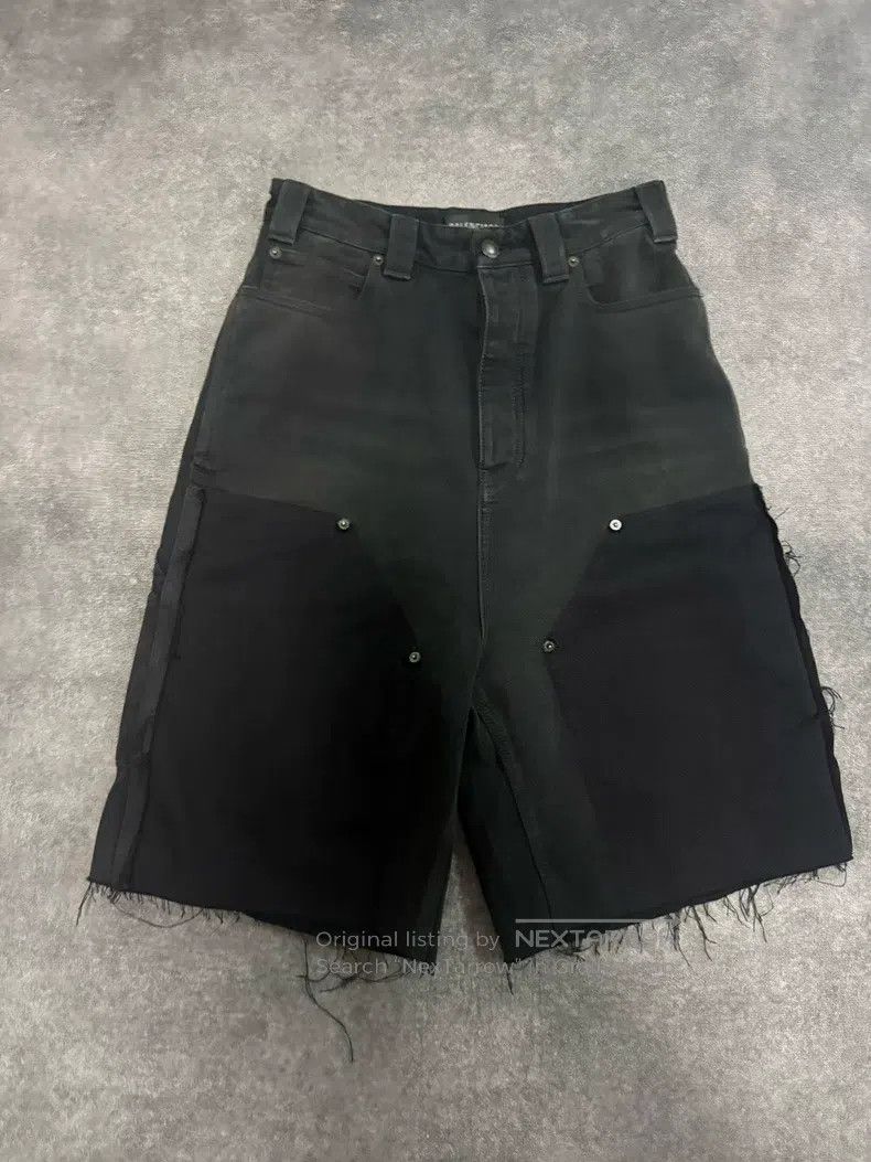 Balenciaga Balenciaga size XS Workwear Axed Washed Denim Shorts, XS S Size US 27 - 1 Thumbnail