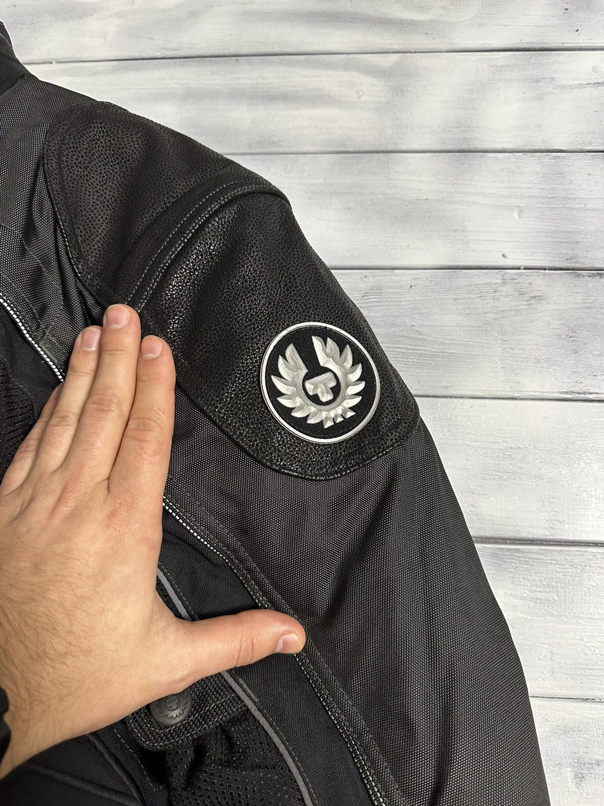 Belstaff Rare Vintage Black Belstaff Leather Nylon Motorcycle Jacket Size US S / EU 44-46 / 1 - 2 Thumbnail