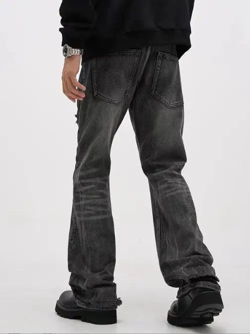VIBE Street black men's straight retro casual washed ripped jeans Size US 32 / EU 48 - 7 Thumbnail