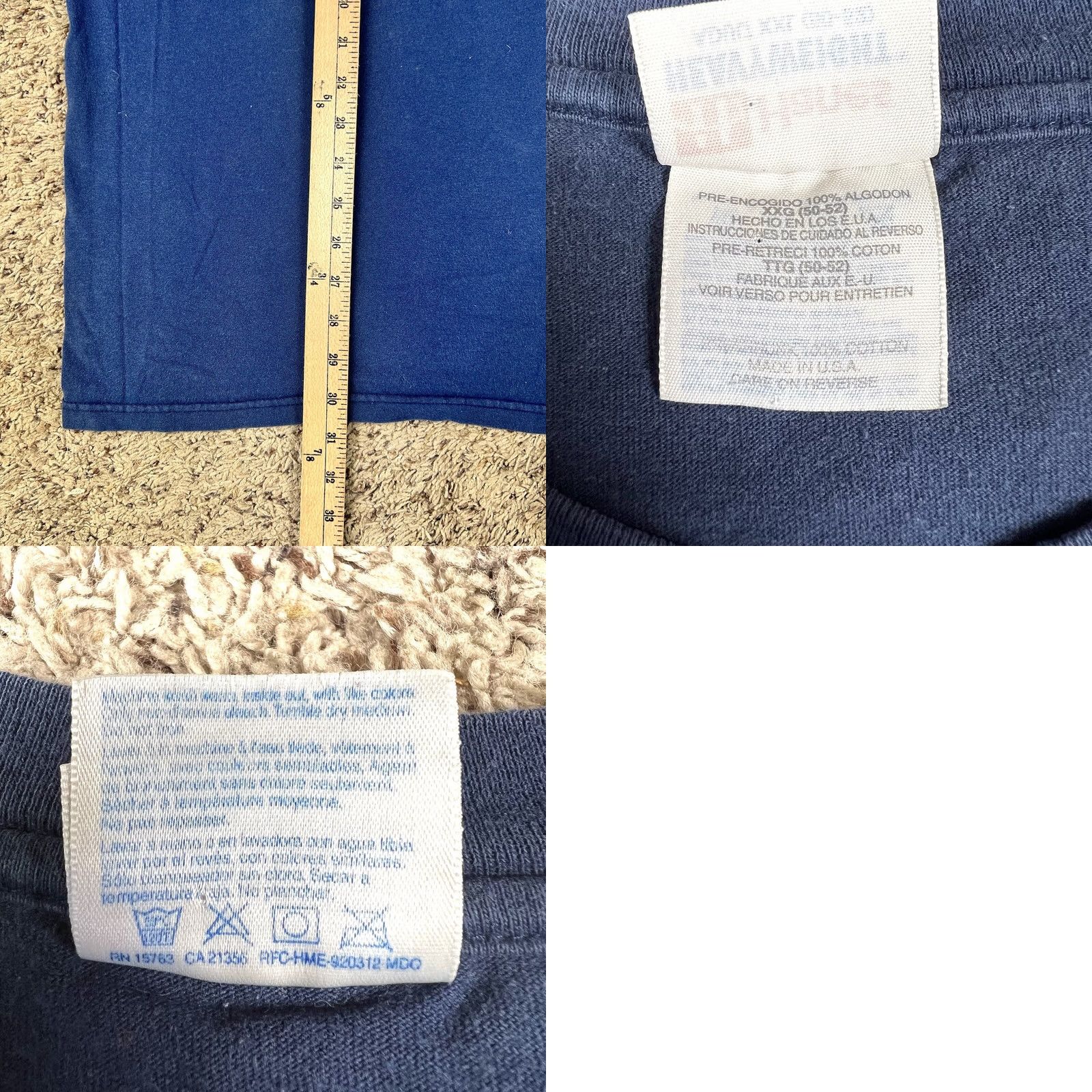Hanes VINTAGE Hanes 2XL Graphic Tee Shirt Husky Sledding Alaska 90s Winter Dogs Blue Mens/Womens Size US XXL / EU 58 / 5 - 9 Thumbnail