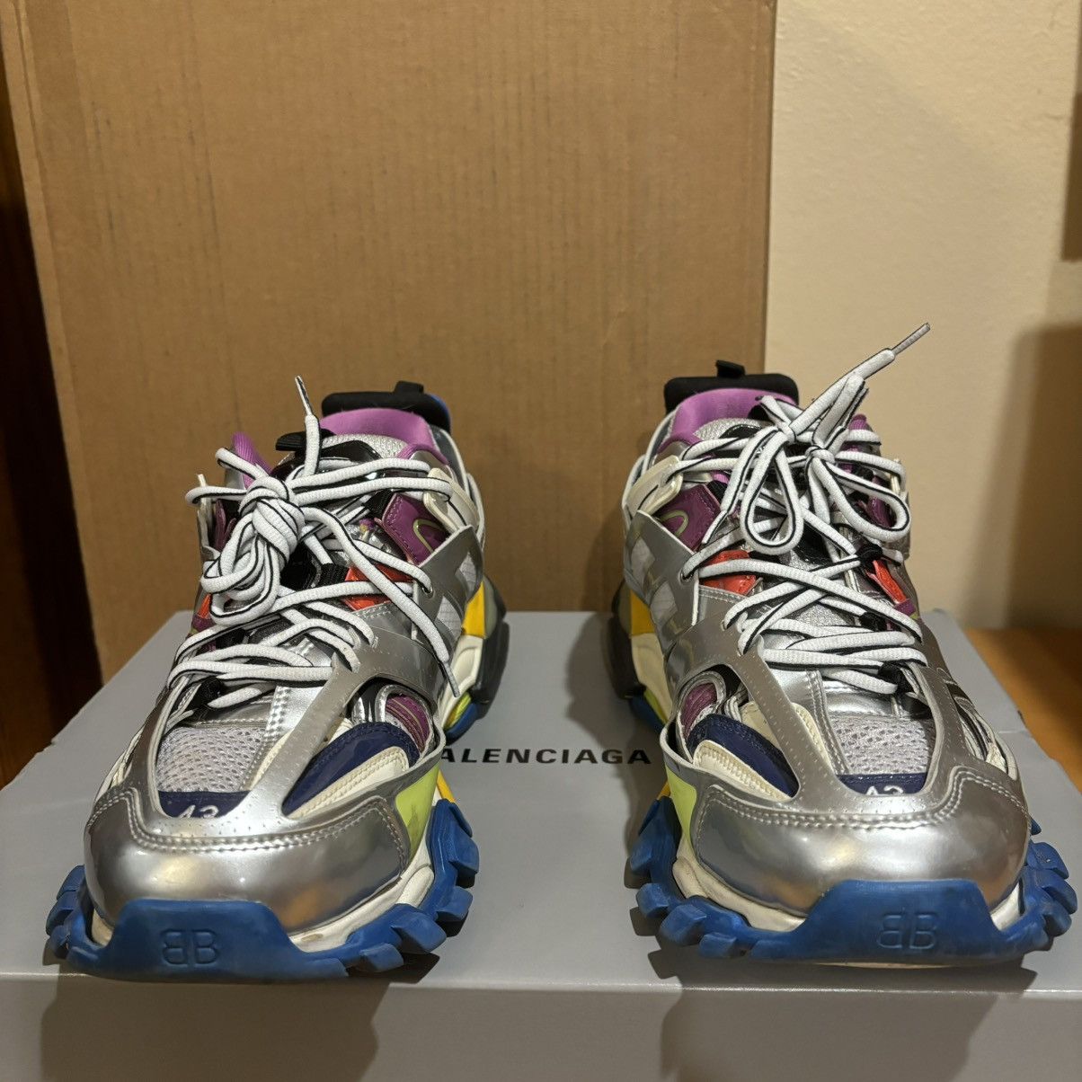 Balenciaga Track Sneakers ‘Metallic Multi’ Size 43 EU / 10 US Balenciaga Track Multicolor Cage Mesh Casual Trainer  main image 4