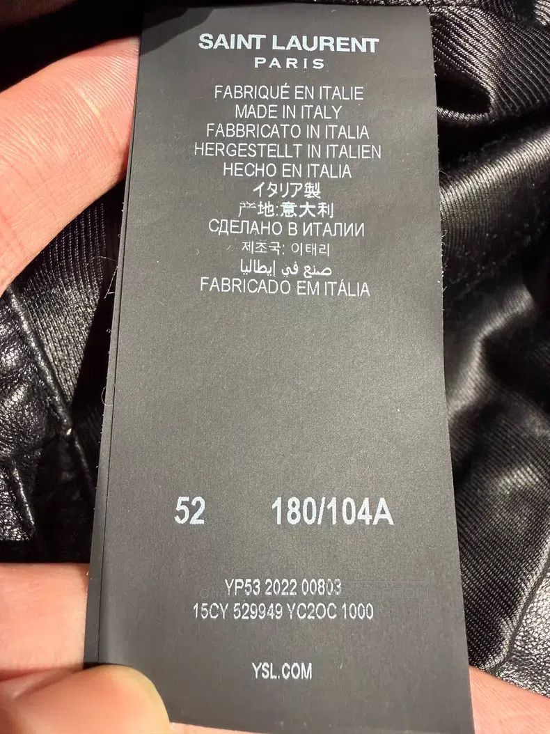 Saint Laurent Paris Saint Laurent Paris Sheepskin Two-Pocket Biker Leather Jac Size US L / EU 52-54 / 3 - 5 Thumbnail