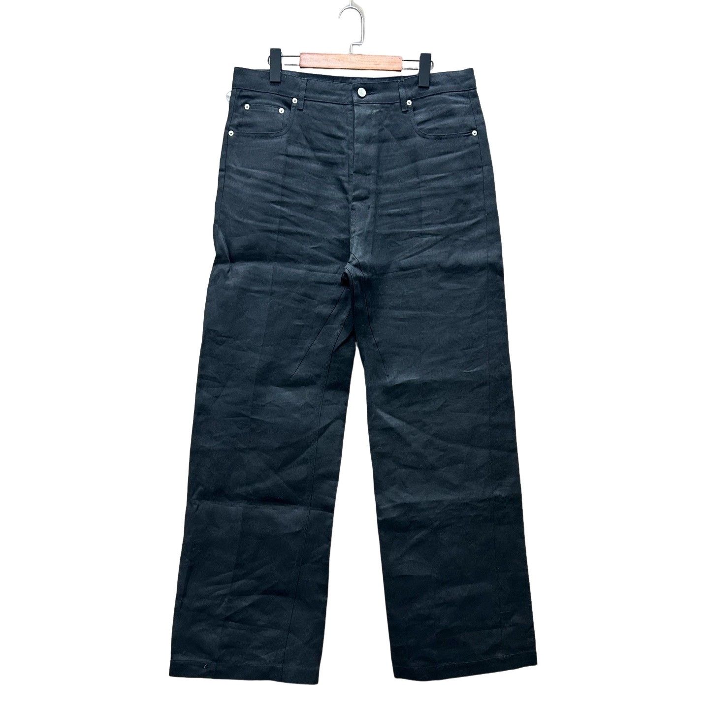 Rick Owens Rick Owens Black Linen Casual Pants Size 34 Size US 34 / EU 50 - 1 Thumbnail