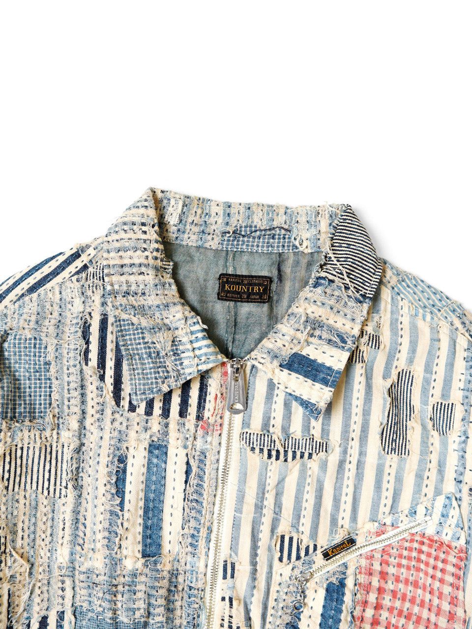 Kapital Kountry Liberty Stripe Boro Drizzler Zip Jacket Size US M / EU 48-50 / 2 - 4 Thumbnail