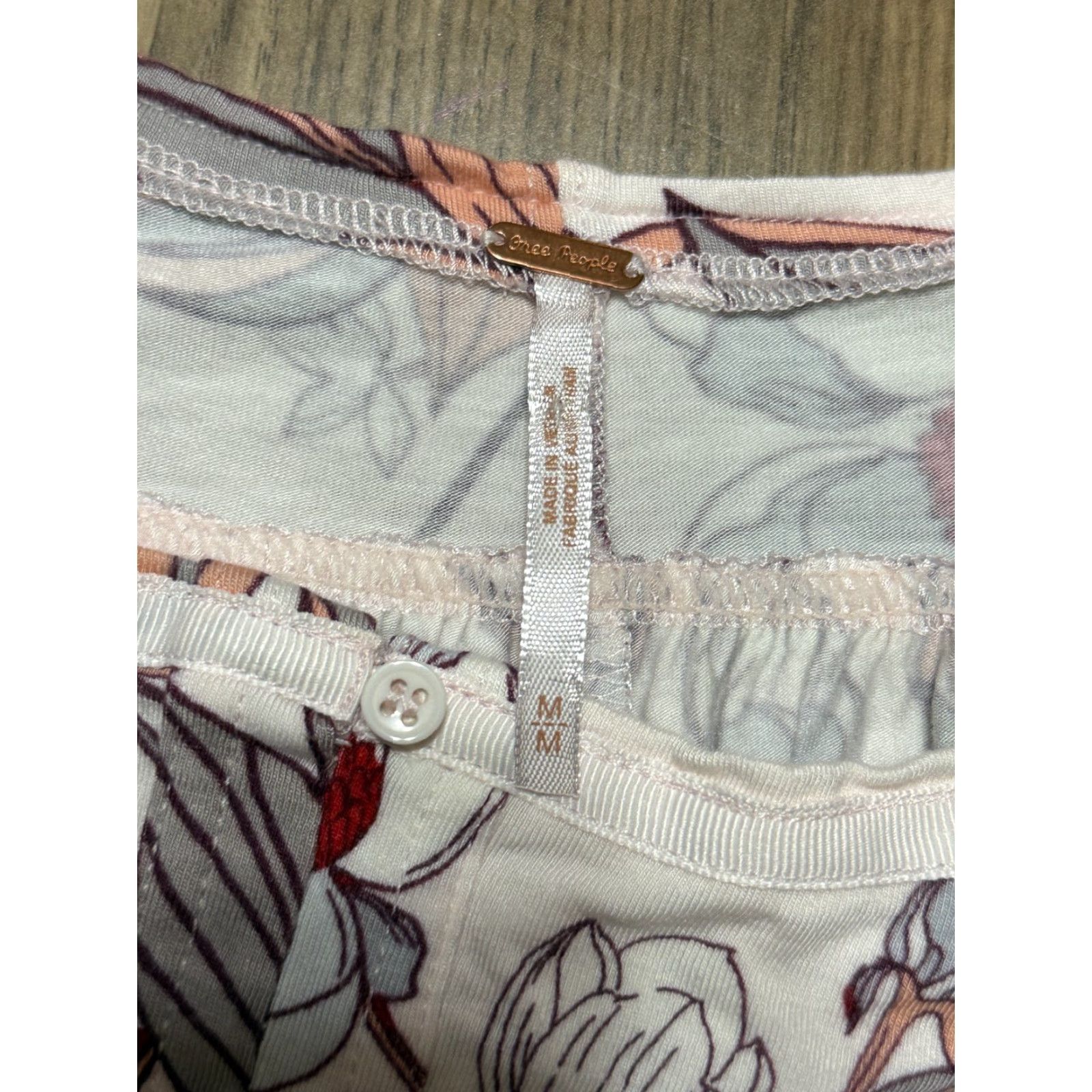 Free People Free People Shirt Womens Medium Multicolor Floral Long Sleeve Button Shirt Size M / US 6-8 / IT 42-44 - 5 Thumbnail