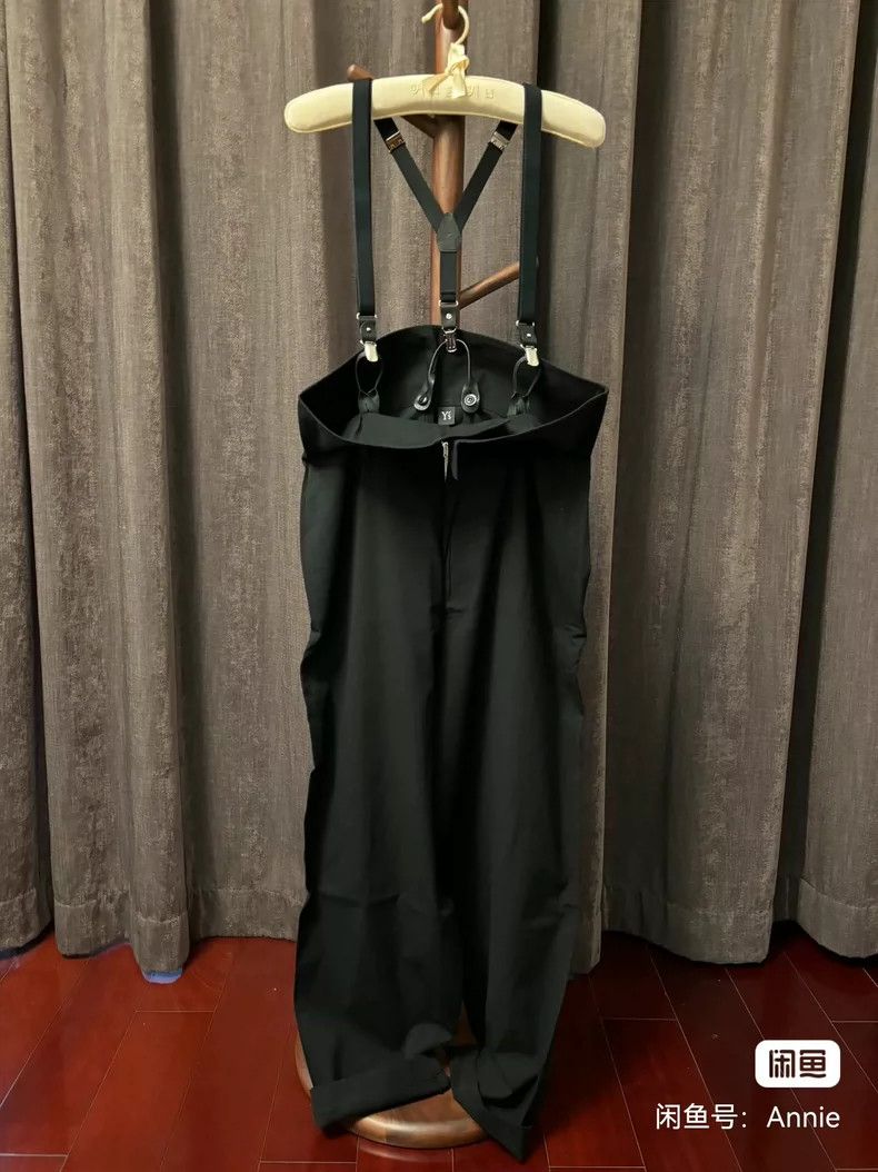 Yohji Yamamoto Yohji Yamamoto size 2 Black cotton suspenders pants 2505-N Size US 28 / EU 44 - 2 Thumbnail