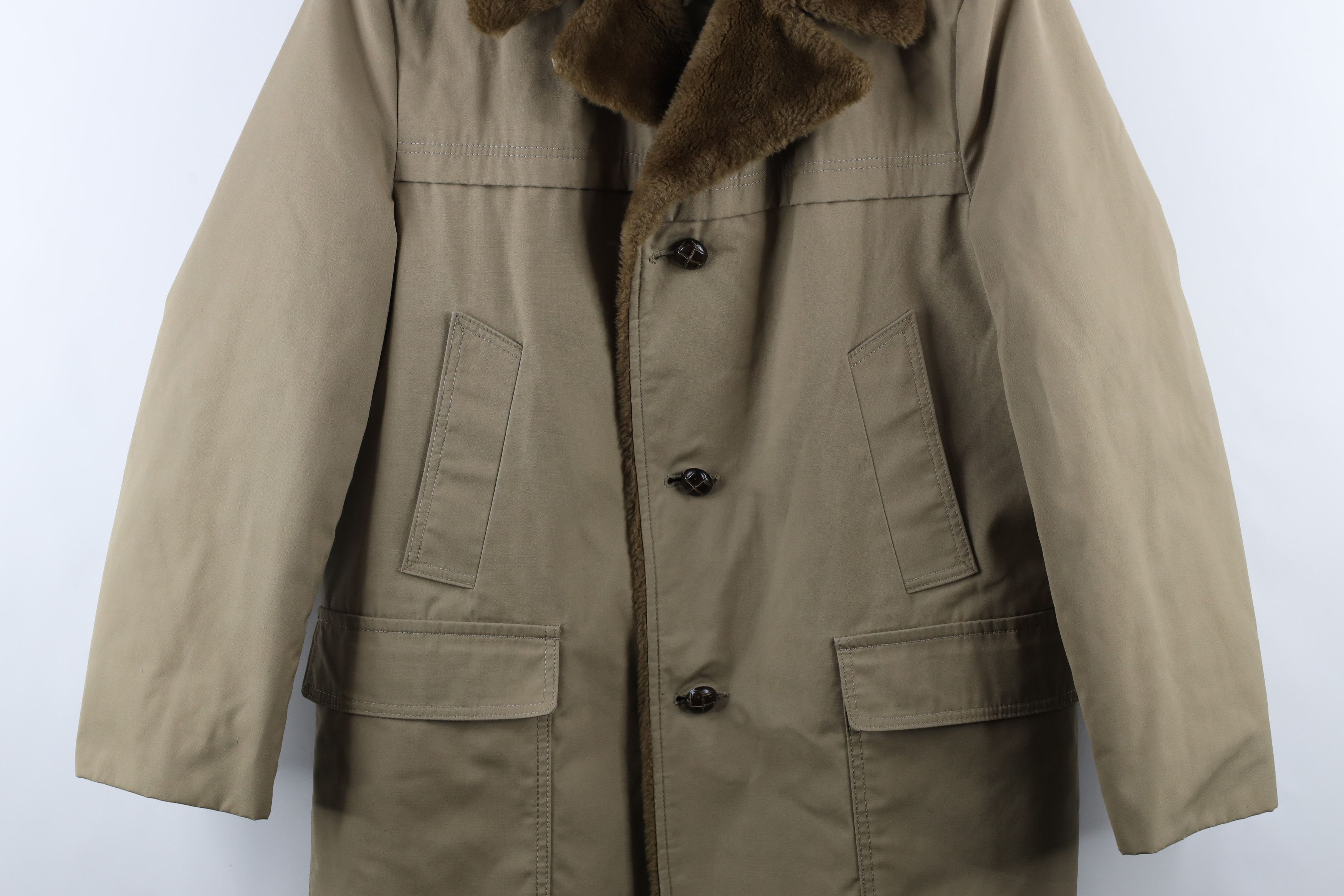 Woolrich Woolen Mills Vintage 70s Woolrich Lined Winter Overcoat Jacket Beige USA Size US XL / EU 56 / 4 - 3 Thumbnail