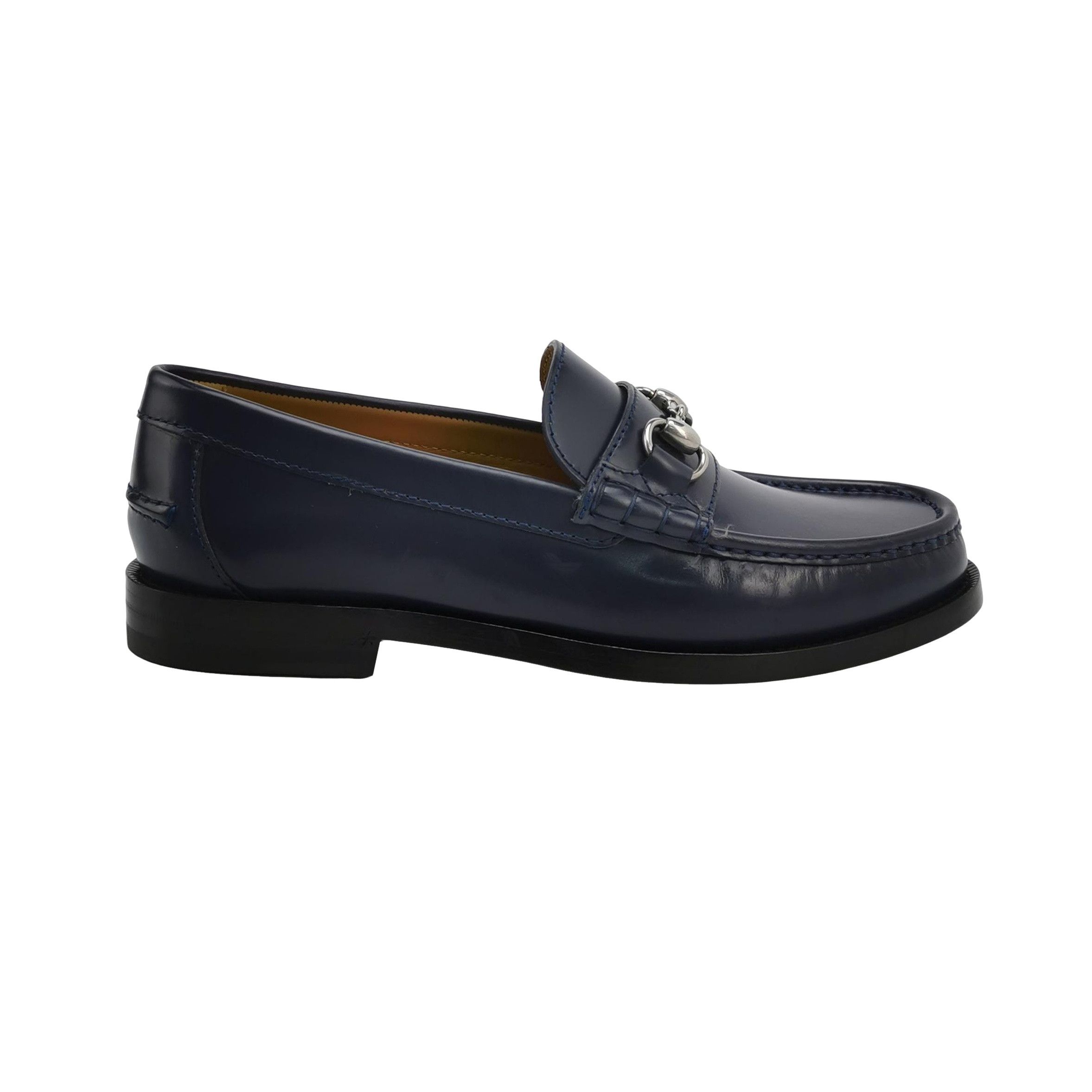 Gucci Gucci Navy Leather Horsebit Loafers Size 41 Size US 8 / EU 41 - 1 Thumbnail