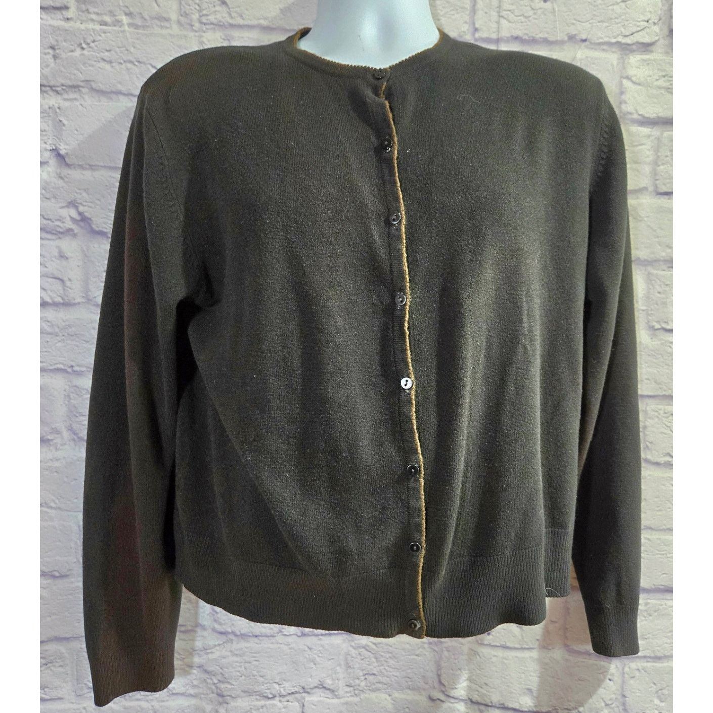 Other VTG Carolyn Taylor Black Button Up Cardigan Sweater L Soft Size L / US 10 / IT 46 - 1 Thumbnail