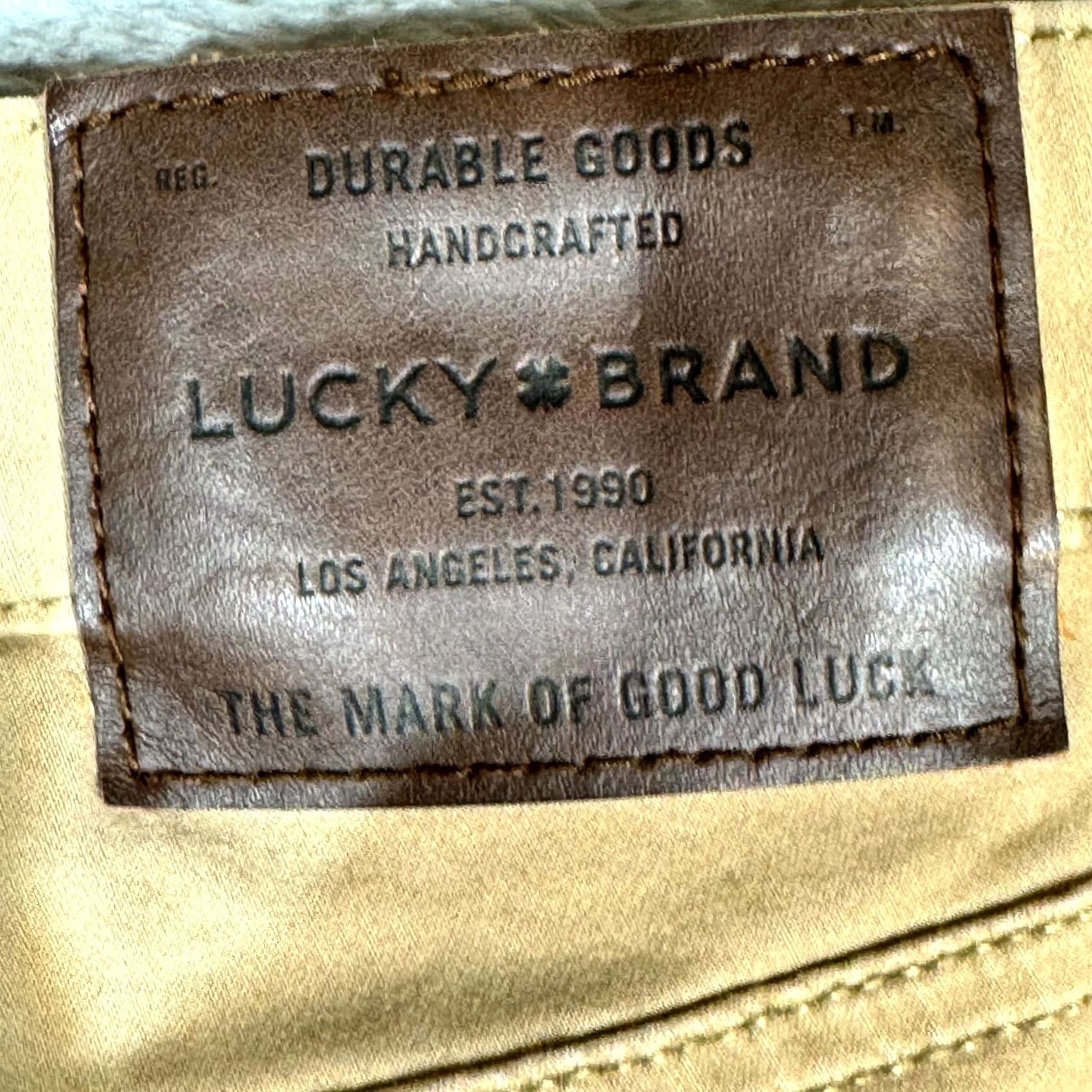 Lucky Brand Lucky Brand 121 Jeans Beige Denim Mid-Rise Slim Straight Leg 34/30 Men's Size US 34 / EU 50 - 4 Thumbnail