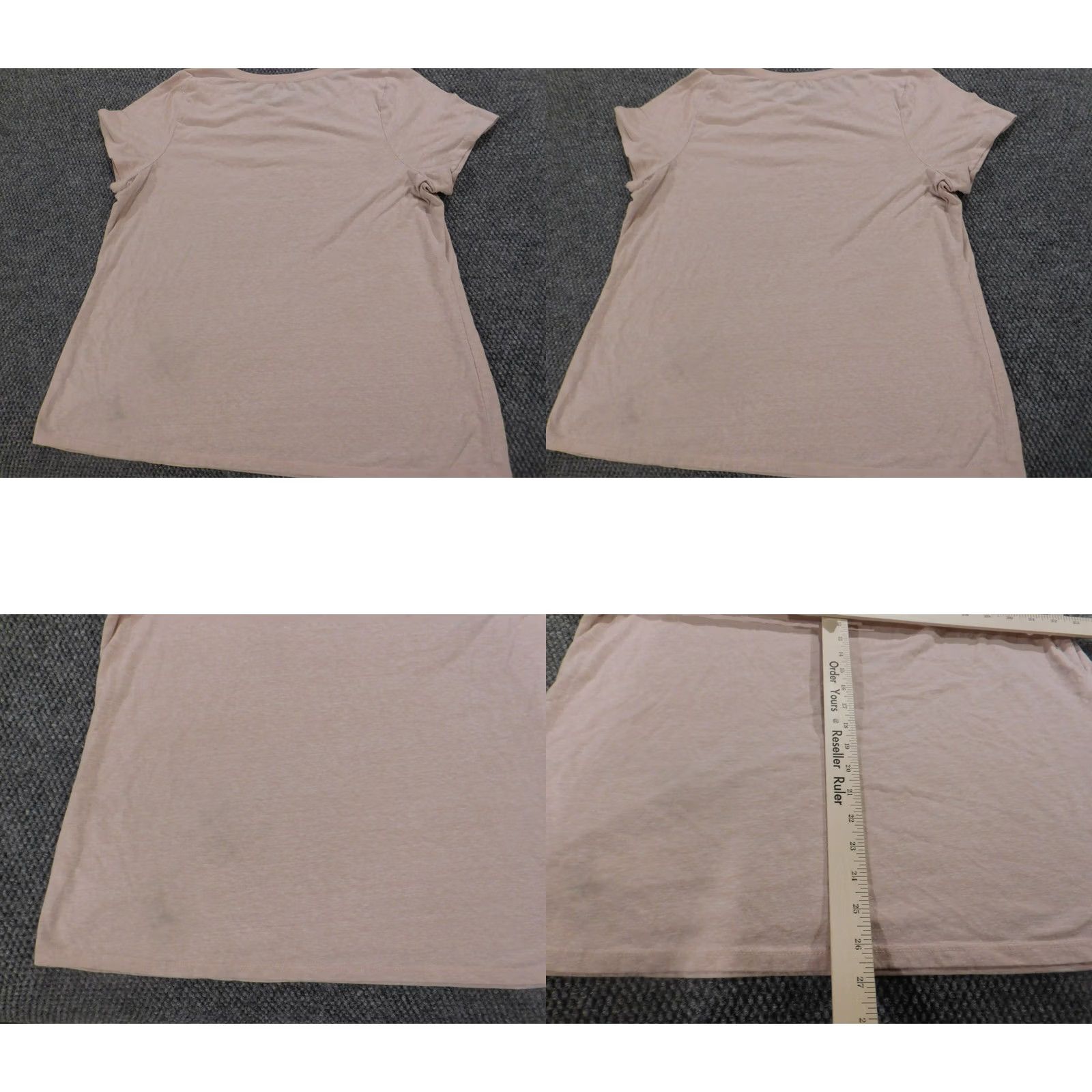 Vintage Lane Bryant Blouse Women 18 Pink Pullover Knit Short Sleeve Button-Down Collared 18 Pink Solid Size XXL / US 16-18 / IT 52-54 - 8 Thumbnail