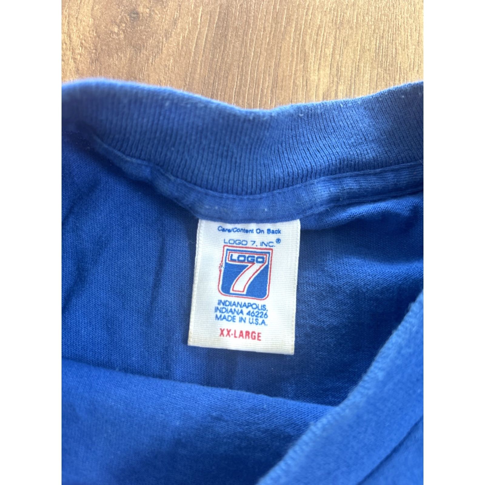 Logo 7 VINTAGE Texas Rangers MLB Baseball T Shirt Mens XXL Log 7 USA Blue 1994 Crew Neck Short Sleeve Shirt Size US XXL / EU 58 / 5 - 6 Thumbnail