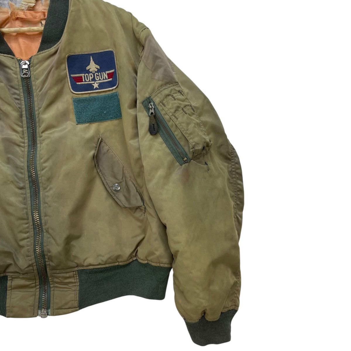 Buzz Rickson's 💥Vintage Distressed Bomber Ma 1 Mfg By JM Watkins Design Size US M / EU 48-50 / 2 - 5 Thumbnail