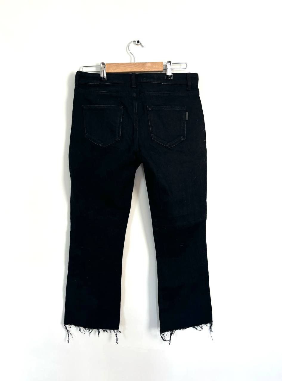 Saint Laurent Paris Saint Laurent Cropped Distressed Denim Jeans Size 28" / US 6 / IT 42 - 2 Thumbnail