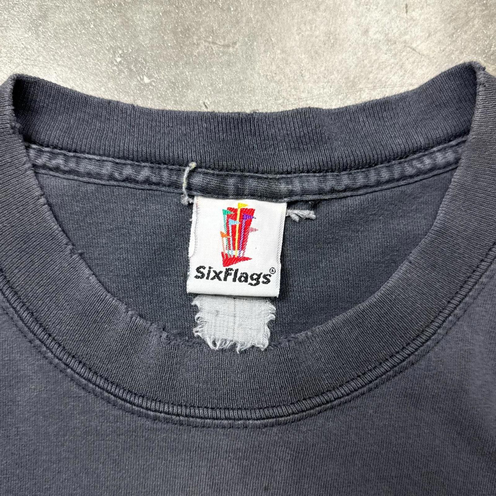 Other Six Flags Vodoo Skull Faded Flame Long Sleeves 90s T-Shirt Size L / US 10 / IT 46 - 3 Thumbnail