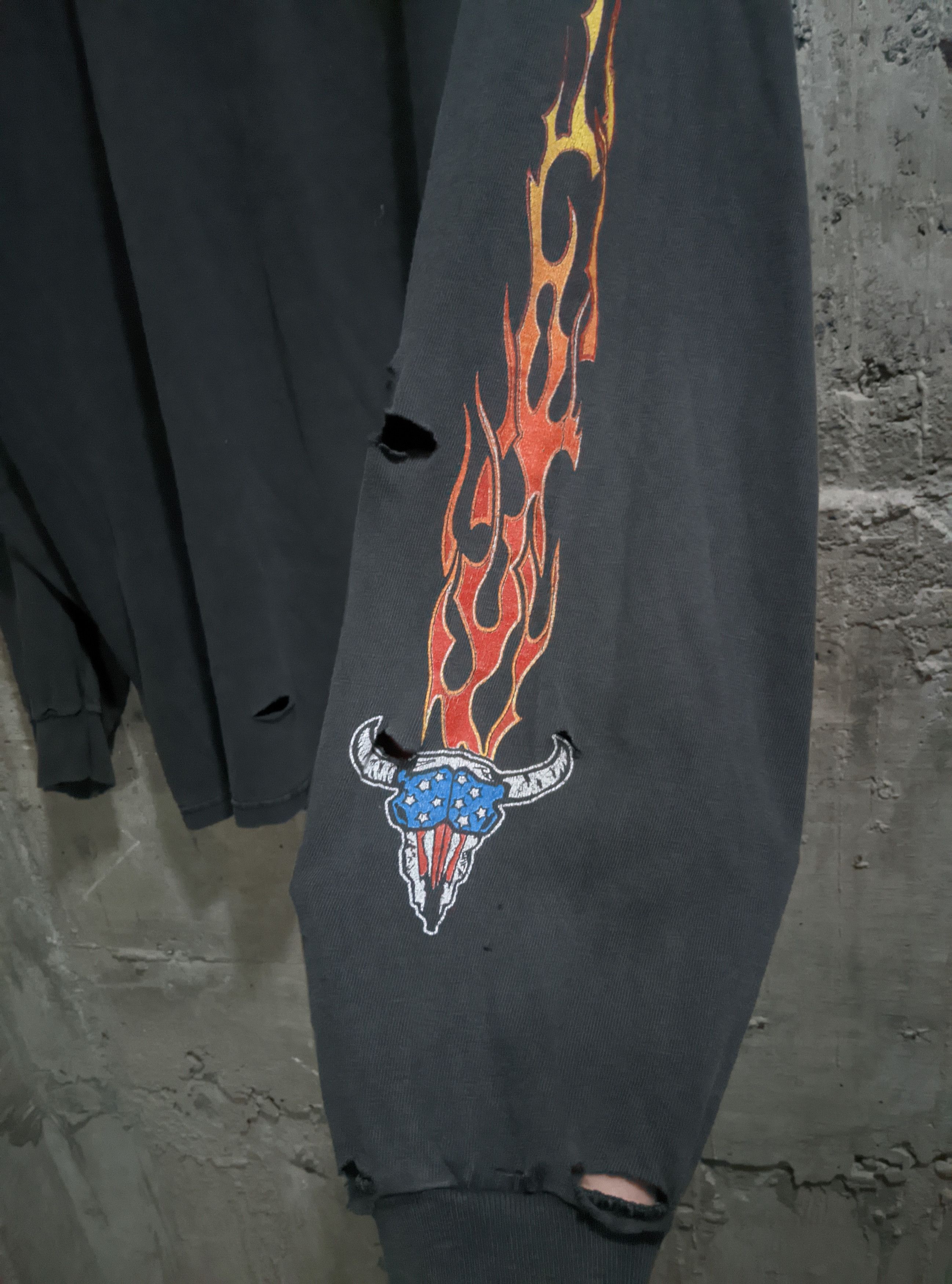 West Coast Choppers Vintage 90s flame sleeves sun fade distressed erd wcc Size US XL / EU 56 / 4 - 8 Thumbnail