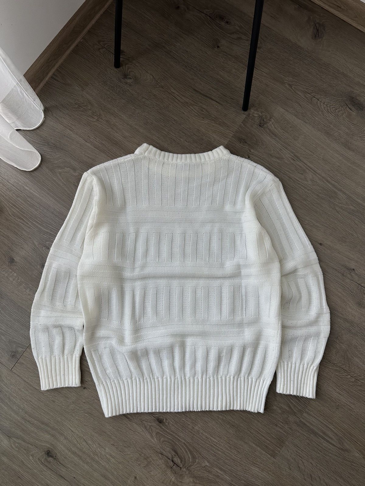 Lacoste Vintage Lacoste White Ribbed Knit Sweater Size US M / EU 48-50 / 2 - 9 Thumbnail