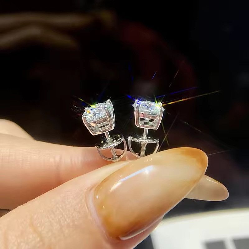 Jewelry Luxury 1.0 CT Cushion Cut Halo Stud Earrings (Pair) | Size ONE SIZE - 2 Thumbnail