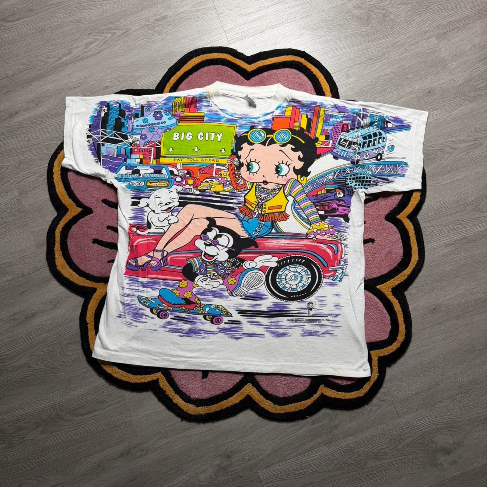 Vintage Vintage 90’s Betty Boop Big City Mega Print Graphic T-shirt Size US XL / EU 56 / 4 - 1 Thumbnail