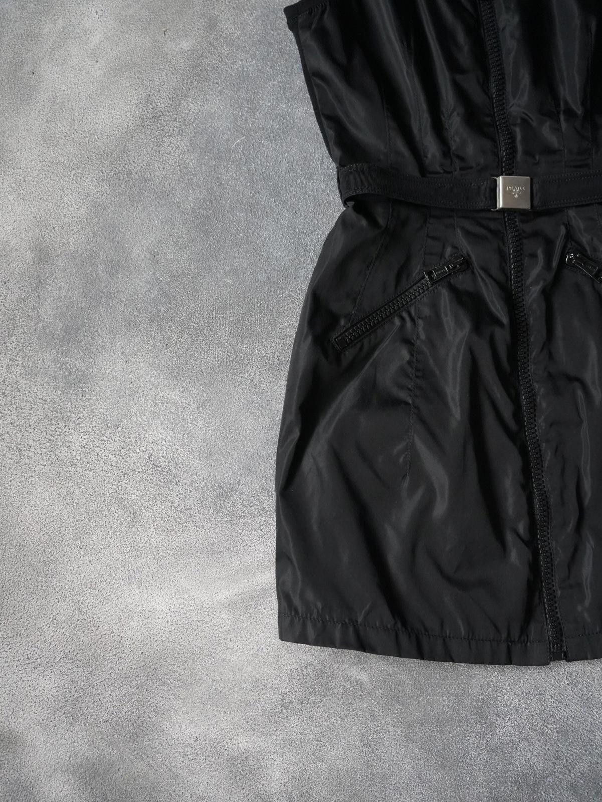 Other S/S 1995 Prada Runway Nylon Zipper Waist Sleeveless Dress Size L / US 10 / IT 46 - 5 Thumbnail