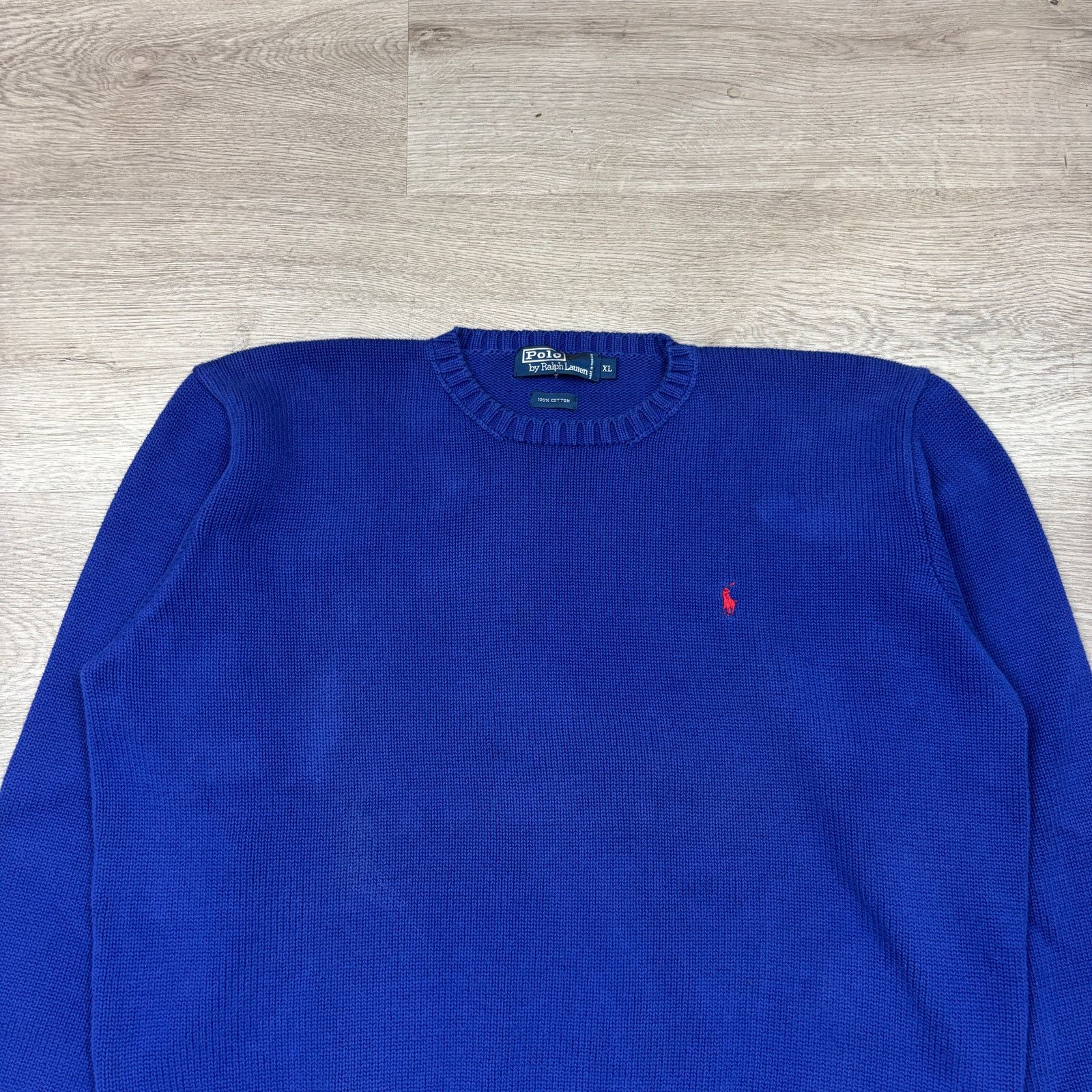 Polo Ralph Lauren × Vintage VTG Polo Ralph Lauren Cotton Knit Crew Neck Sweater Men's XL Size US XL / EU 56 / 4 - 2 Thumbnail