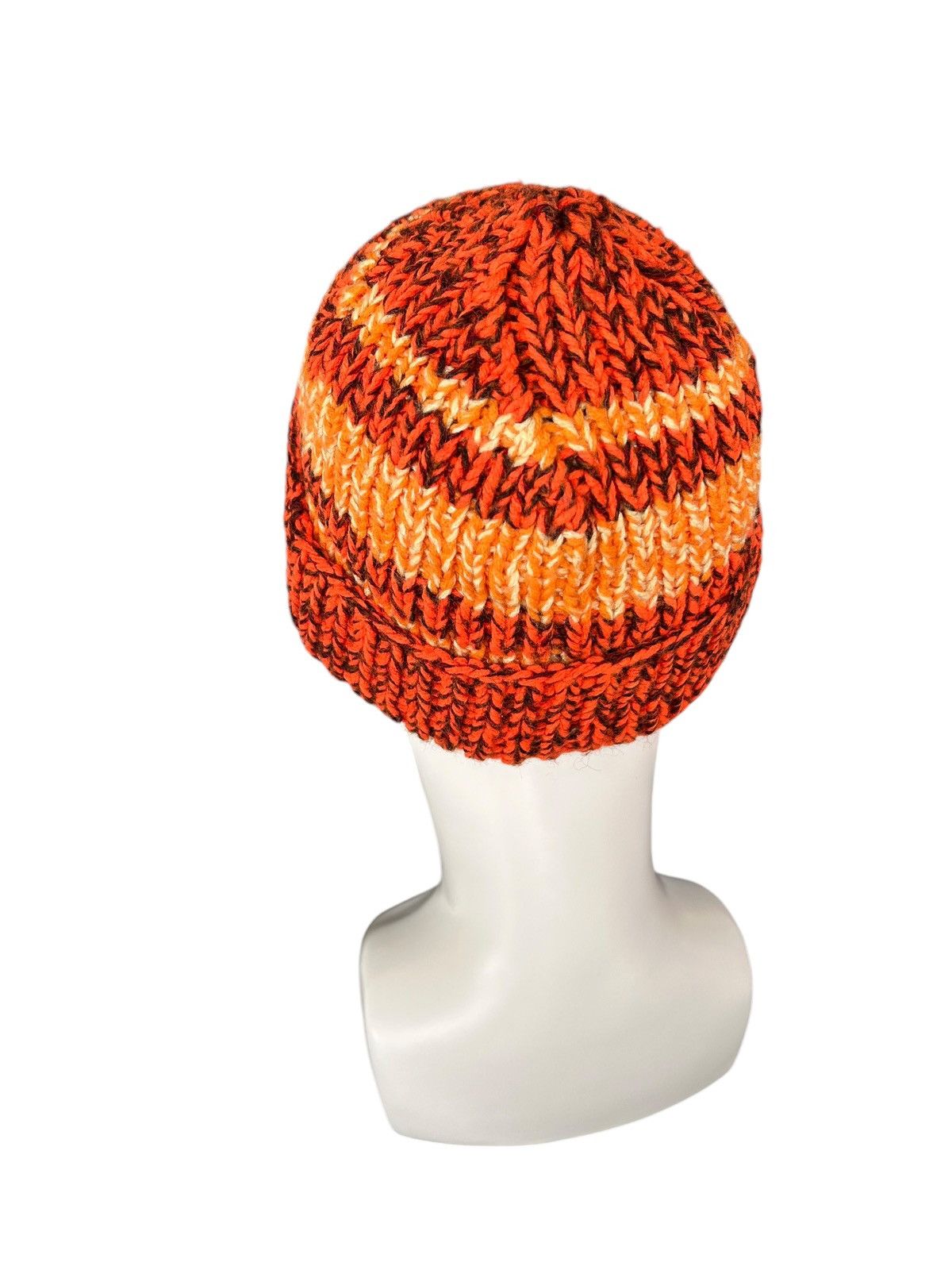 Japanese Brand × Kapital × Vintage Orange Crochet Knitted handmade Beanie Hats Rare☠️☠️ Size ONE SIZE - 5 Thumbnail