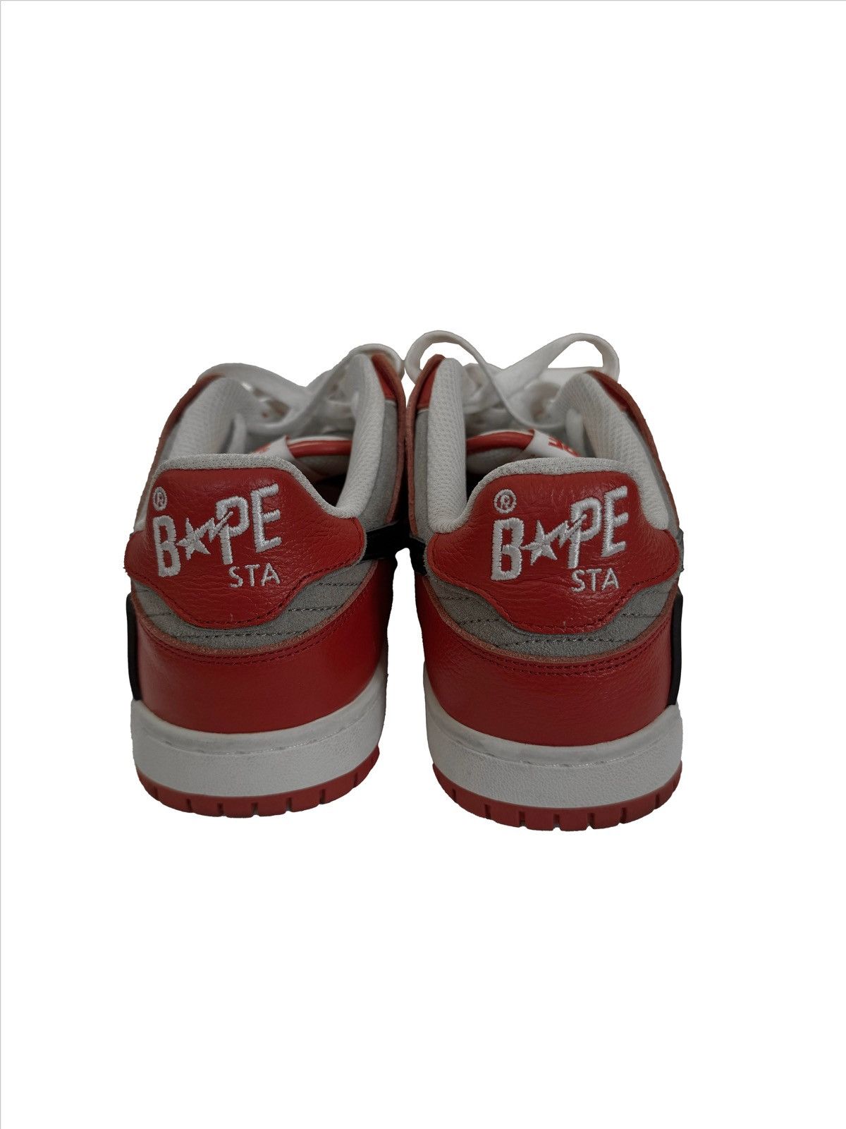 Bape Sk8 Sta Red Grey Size US 8 / EU 41 - 4 Thumbnail
