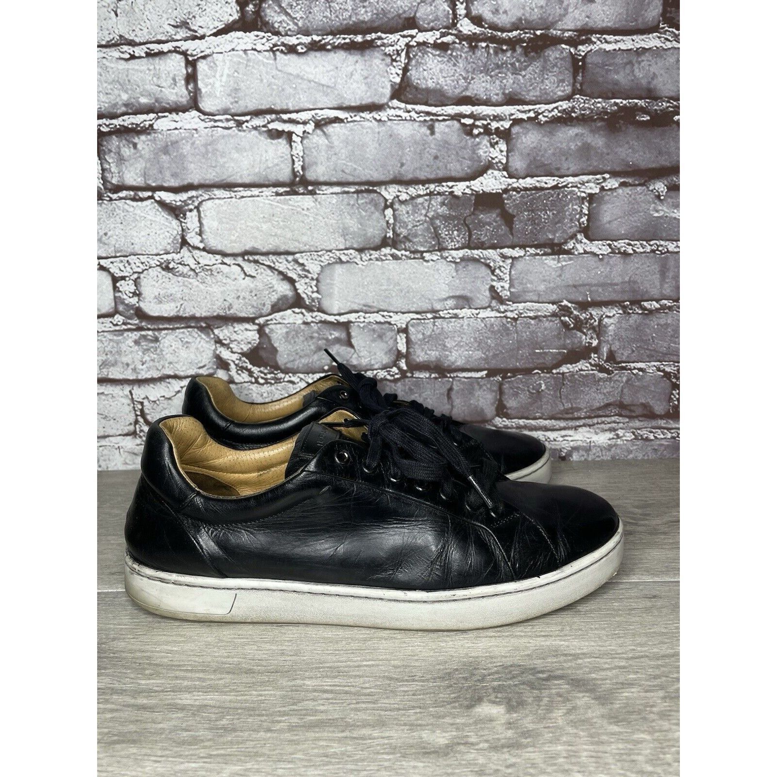 Magnanni Magnanni Elonso Black Leather Casual Lace Up Low Top Sneaker Size US 10 / EU 43 - 17 Thumbnail
