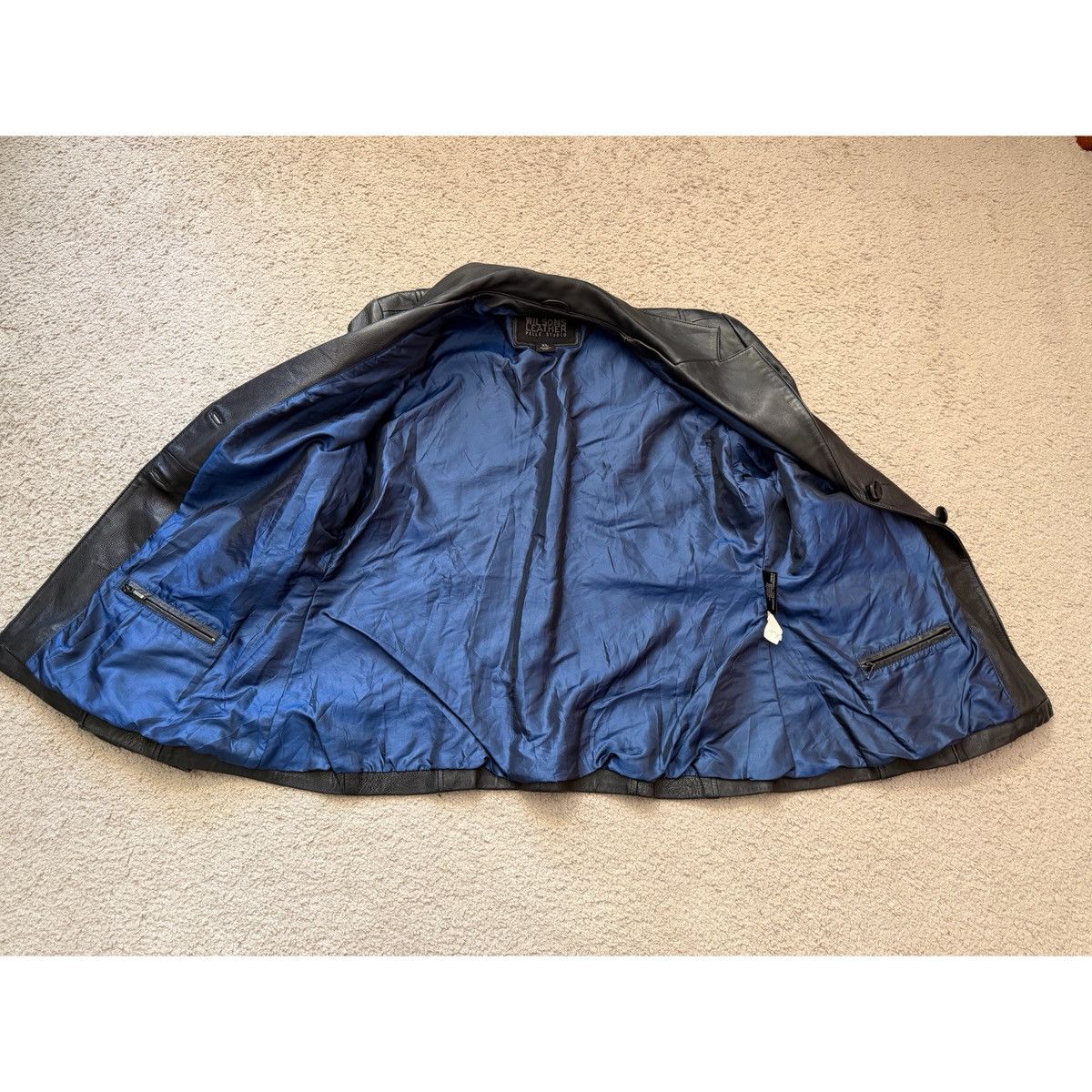 Wilsons Leather WILSONS PELLE STUDIO VINTAGE BLAZER LEATHER JACKET Size XL / US 12-14 / IT 48-50 - 17 Thumbnail