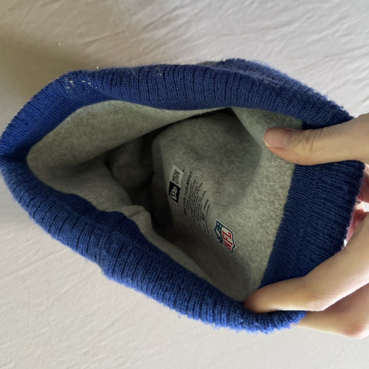 New Era New Era New York Giants Cuffed Knit Pom Pom Beanie Size ONE SIZE - 3 Thumbnail