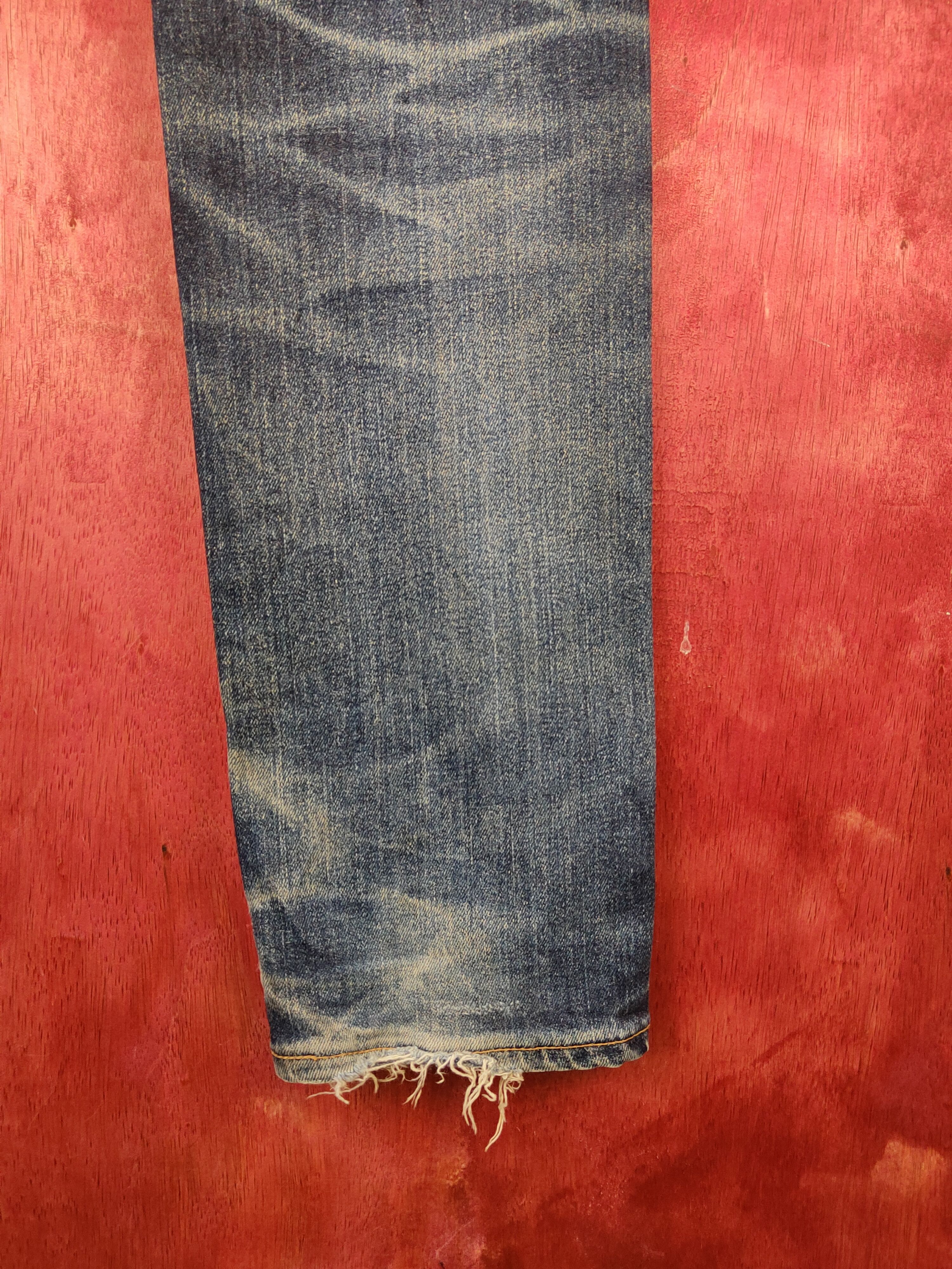 Edwin Edwin Dark Blue Distressed Ripped Jeans #S1676 Size US 29 - 13 Thumbnail