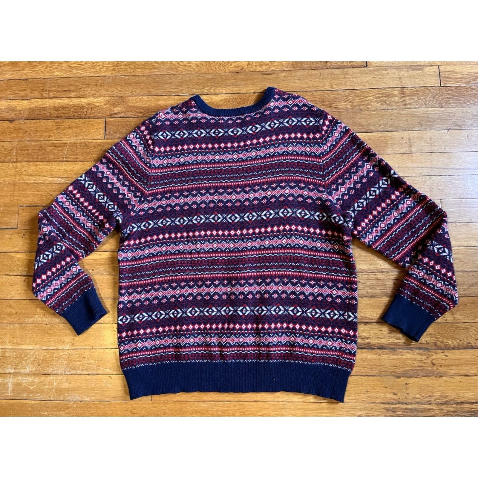 Vineyard Vines Vineyard Vines Sweater Mens XL Crew Neck Fair Isle Multicolor Wool Alpaca Blend Knit Pullover Classic, Colorful, Retro Mens Size US XL / EU 56 / 4 - 6 Thumbnail