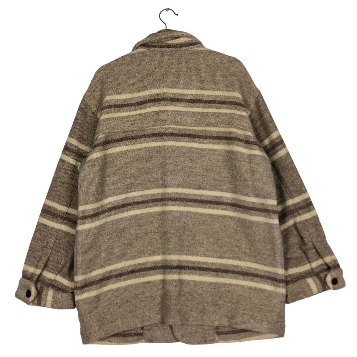 Issey Miyake 🔥Vtg Wool Jacket Chore Striped L.Montagne & Fils Worker Size US L / EU 52-54 / 3 - 8 Thumbnail