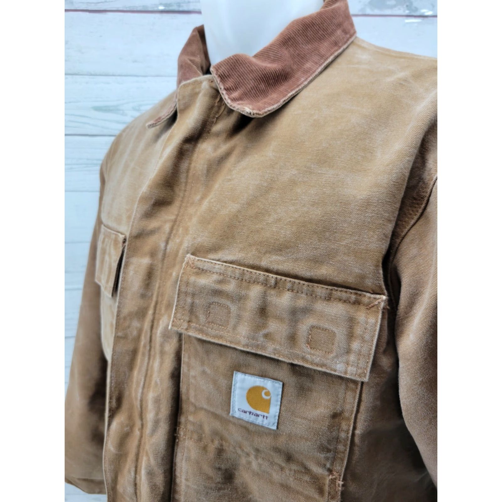 Carhartt VINTAGE Carhartt Coat Duck Canvas USA MADE 44 C03 BRN ARCTIC QUILT LINED CHORE Full Zip 100% Cotton Mens Brown Duck Canvas Jacket Wearable Workwear Size US S / EU 44-46 / 1 - 3 Thumbnail