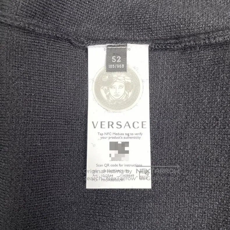 Versace Versace Baroque patterned wool cardigan coat Size US L / EU 52-54 / 3 - 9 Thumbnail
