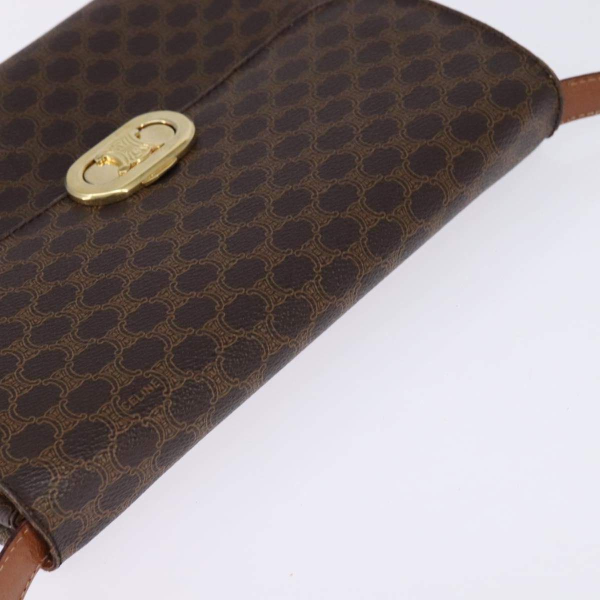 Celine CELINE Macadam Canvas Shoulder Bag Pvc Leather Brown Gold Size ONE SIZE - 6 Thumbnail