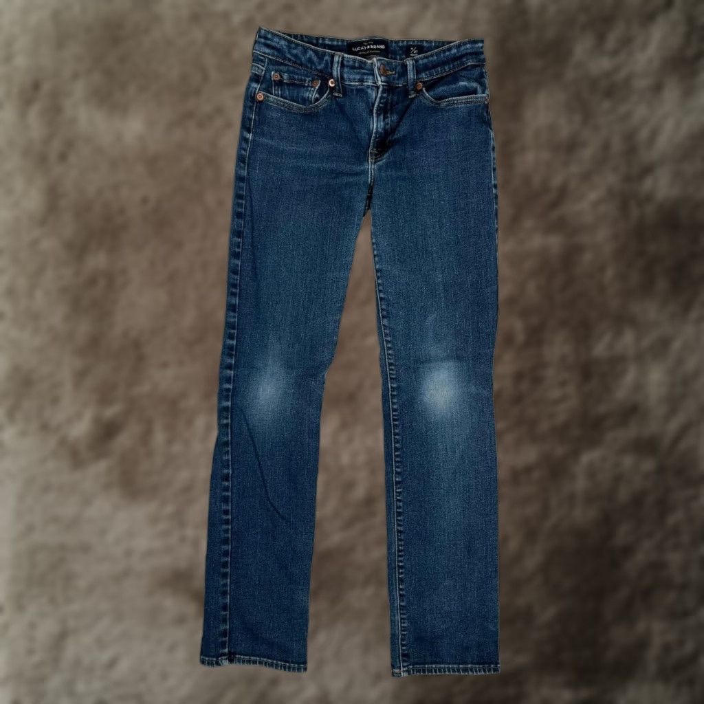 Lucky Brand Lucky Brand Sweet Straight Jeans Womens 4 Blue Medium Wash Stretch Denim Size 27" / US 4 / IT 40 - 1 Thumbnail