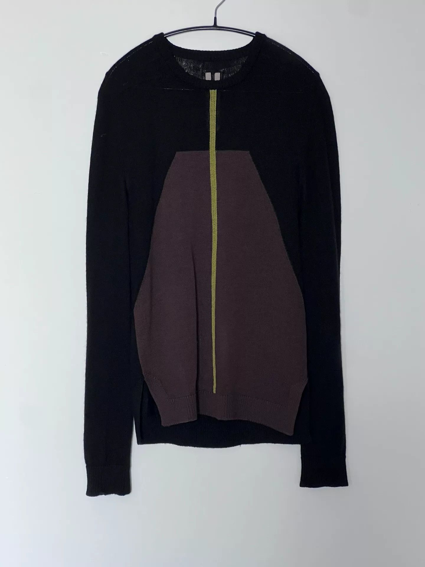 Rick Owens rick owens black color block long sleeve top Size US L / EU 52-54 / 3 - 1 Thumbnail