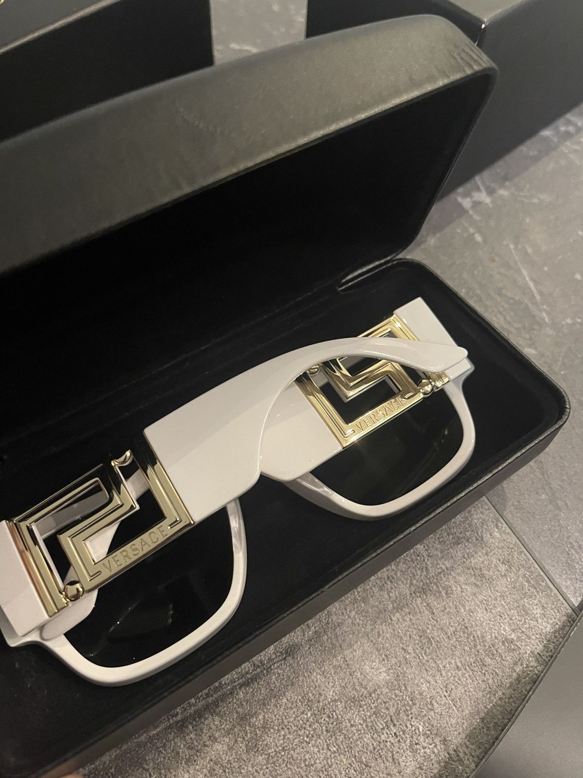Versace Versace white gold unisex shades Full Set Size ONE SIZE - 3 Thumbnail