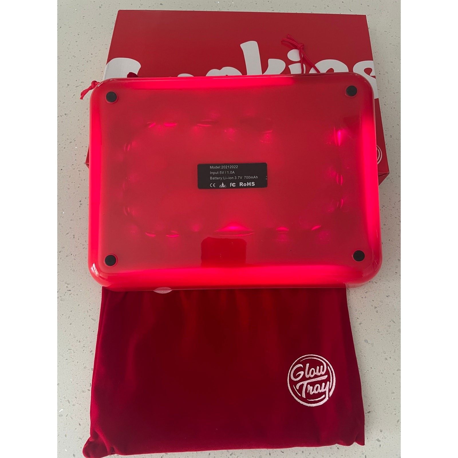 Cookies Cookies Rolling Tray Huntz Red LED Glow NEW Size ONE SIZE - 4 Thumbnail