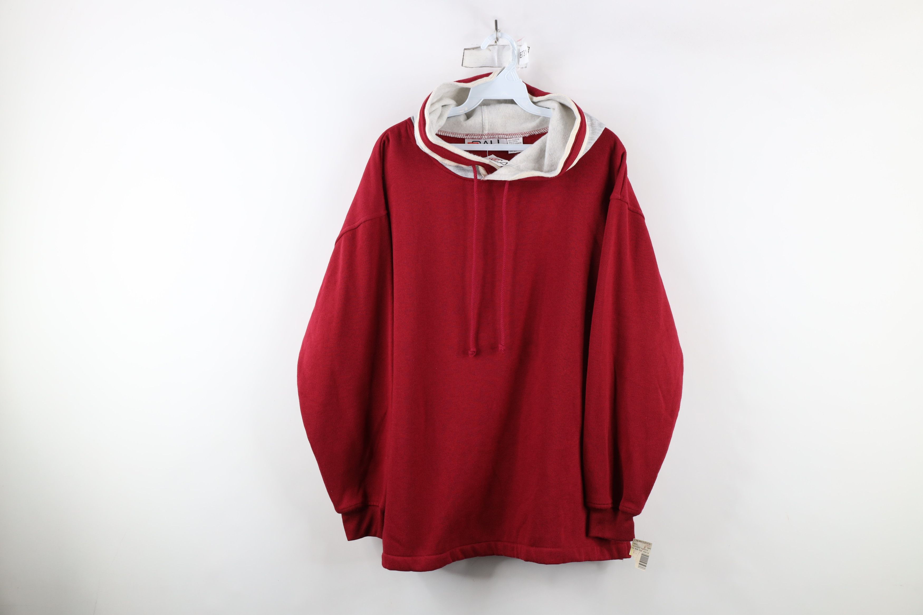 Vintage Deadstock Vintage 90s Streetwear Block Hoodie Sweatshirt Size XL / US 12-14 / IT 48-50 - 1 Thumbnail